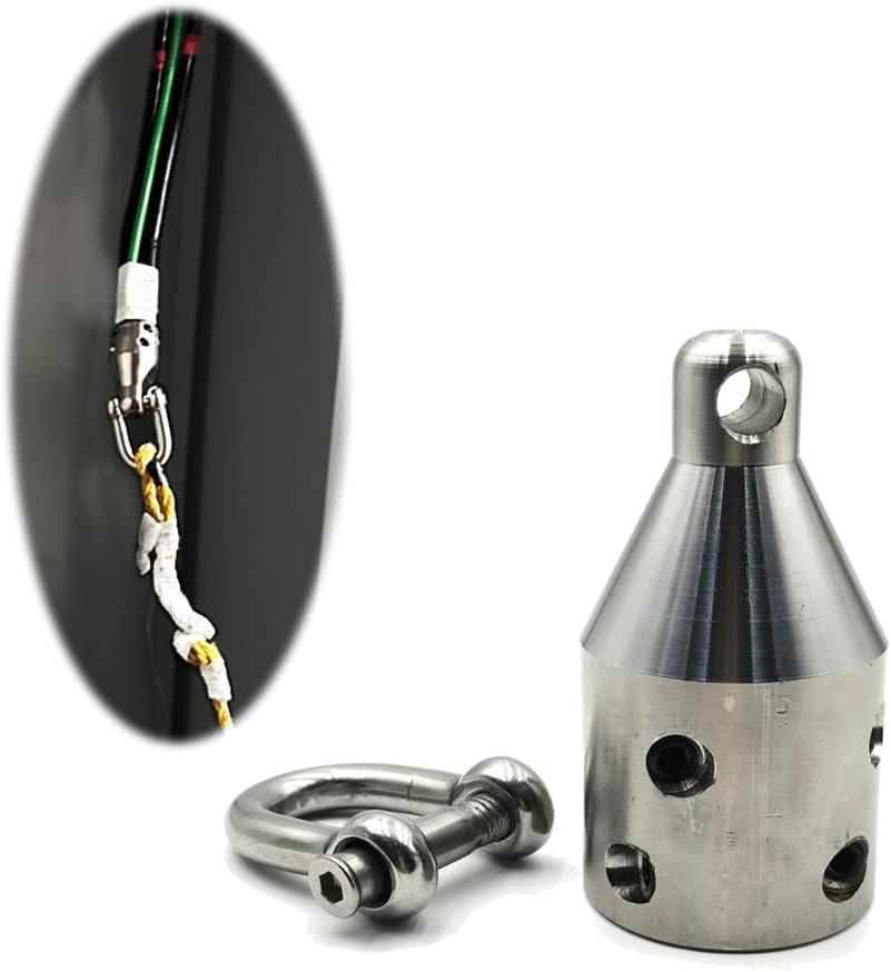 Heavy-Duty Stainless Steel Wire Puller with Penguin Shackle - Essential Electrical Cable Pulling Tool for Electricians, Durable Wire Pulling Head, Perfect for Tough Jobs