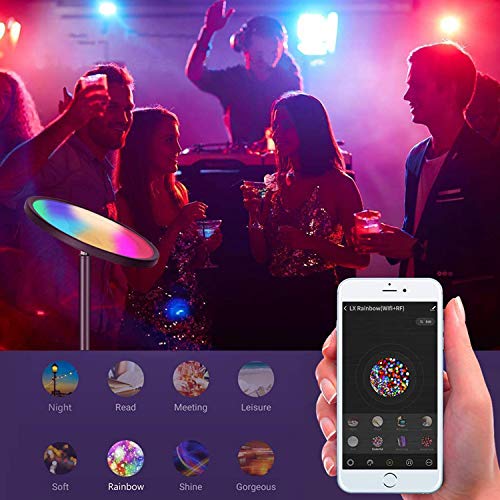 Bomcosy Stehlampe Wohnzimmer RGBW WiFi Stehleuchte, Stehlampe LED Dimmbar, Touch/Sprachsteuerung, Funktioniert mit… – Bild 3