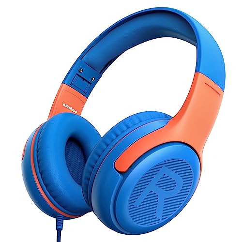 awatrue Kids Headphones Wired Toddler Headphones with Microphone, Over-Ear Headphones, 85/94dB Volume-Limiting, 3.5mm Jack, Foldable On-Ear Design - Safe & Comfortable for Learning & Entertainment