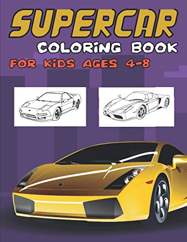 Supercar Coloring Book for Kids Ages 4-8: The Ultimate Luxury Exotic Sport Car Colouring Book | Great Gift for Boys image 2