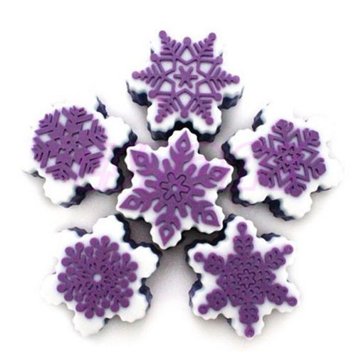 Megrocle 6 Cavity Snowflakes Silicone Bath Bomb Mold Cupcake Backing Mold Soap Silicone Moulds Fizzies Christmas Snowflake Mold #TOP5