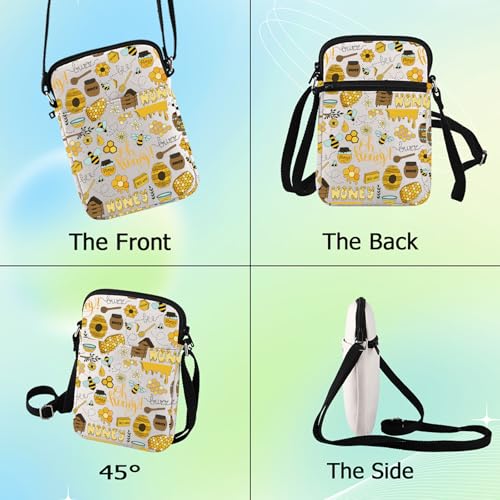 G2TUP Funny Bee Crossbody Bag Honey Bee Lover Gift Oh Honey Adjustable Strap Bag Queen Bee Merchandise3
