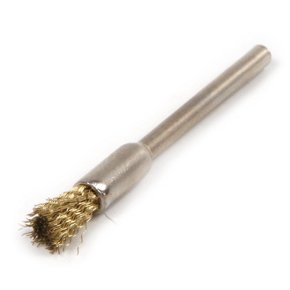 1/8" Shank Brass Polishing End Brush Compatible with Most Rotary Tool,Set of 20