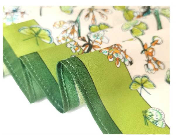 Image of ANDANTINO 100% Mulberry Silk Scarf -21 inch Square Neckerchief with Gift Packed