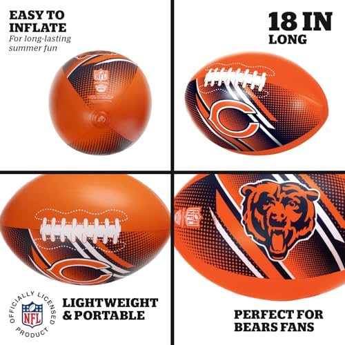 Image of BigMouth 18 inch Inflatable Pool Football Officially Licensed NFL Fan Gear Merchandise Beach Ball Games for Adults and Teens