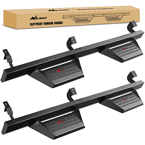 Image of Nilight Running Boards for 2005-2023 Toyota Tacoma Double Cab 4 Full-Size Doors 4 Inch Drop Side Steps Bolt-on Black Powder Coated