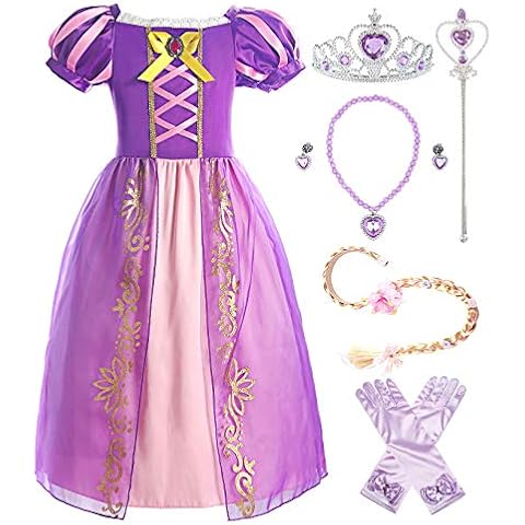 ReliBeauty Mädchen Kleid Puffärmel Prinzessin Kostüm Kinder Cover