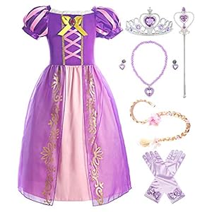 ReliBeauty Las niñas Visten Traje de Princesa con Mangas hinchadas