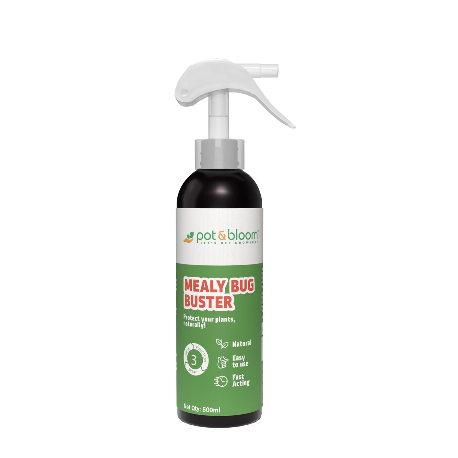 Mealy Bug Buster Spray| Natural Germs and Fungus Killer for Plants| No Harmful Chemicals| Indoor & Outdoor Plants| Ready to Use|Helps in Plant Growth| 500 ML