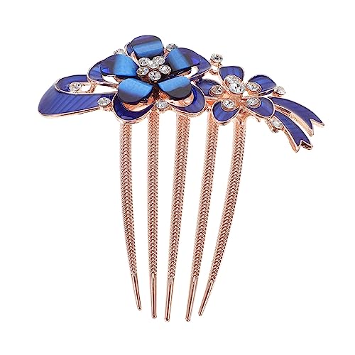 LOLIPPYY 水晶装飾 ヘアコーム ブライダル 髪飾り 花モチーフ 結婚式用アク