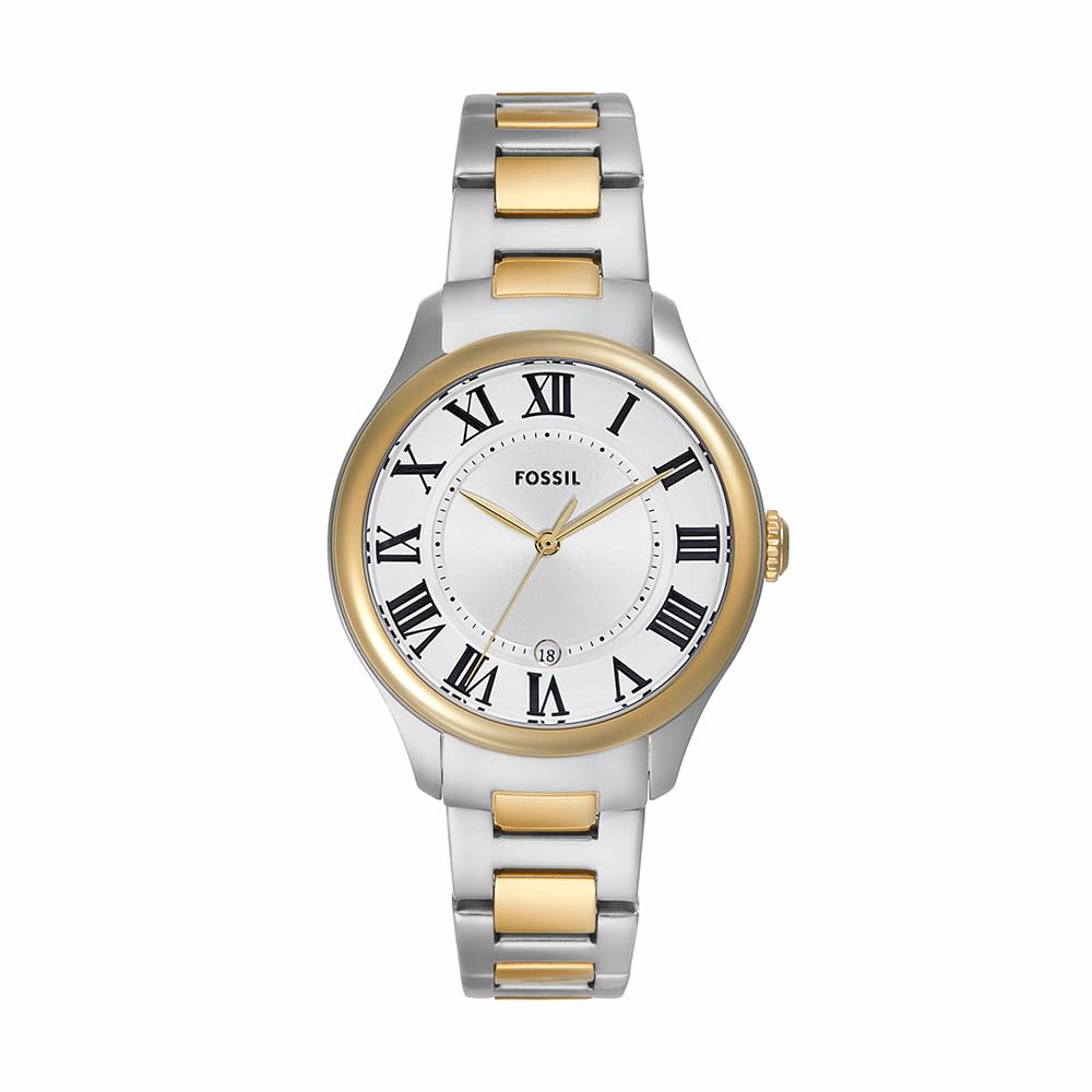 Fossil Women's Gilmore Three-Hand Date, Two-Tone Stainless Steel Watch, ES5396