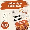Snak Club Cajun Style Snack Mix with Hot and Spicy Peanuts, Butter Toffee Peanuts, Toasted Corn, Cajun and Honey Sesame Sticks, and Almonds, Kosher Trail Mix Snacks, 6.75 oz Resealable Bags, 6 Pack