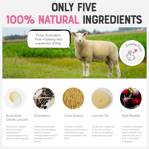 Dr. Lipp Superfood Lip Tint Red Redish 8ml – 4-in-ONE Ultra Moisturising Tinted Lip Balm, Lip Gloss, Cheek Blush & Glossy Eyeshadow – 100% Natural – Fragrance & Cruelty Free - Image 6