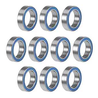 uxcell 6700-2RS Deep Groove Ball Bearings Z2 10mm x 15mm x 4mm Double Sealed Chrome Steel Blue Cover 10pcs
