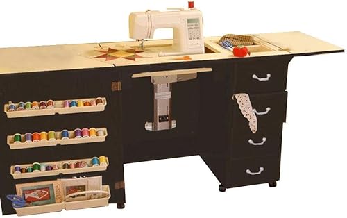 Arrow SEWING FURNITURE 353 Norma Jean - Gabinete de costura para costura resistente corte acolchado y manualidades con almacenamiento y