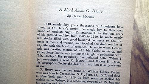 Pocket Book of O. Henry 0671816713 Book Cover