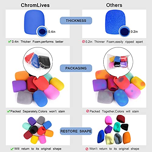 Chromlives Colorful Microphone Cover Microphone Windscreen Foam Cover Top Grade 10 Pack #TOP5