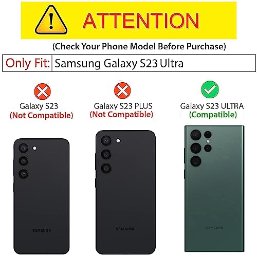 Image of Kapa Tux Back Case for Samsung Galaxy S23 Ultra | Slim Leather Shockproof Camera Protection Back Cover (Black)