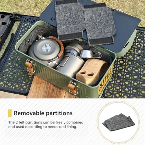 Felt Soft Tray Quilted Inner Pouch Liner Dark Gray Compatible with Stanley Lunch Box 10qt(9.4L) Lightweight Dividers for Camping4