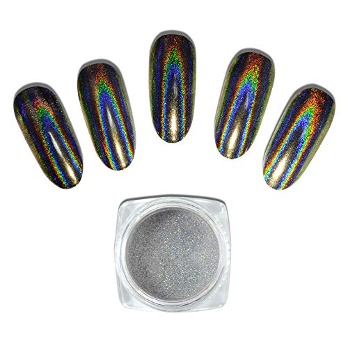 MEILINDS 1g Oro Rosa Polvere Unghie Specchio Nail