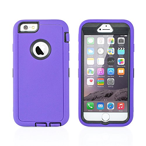Coque iPhone 6 violette silicone PC protection antichoc rigide