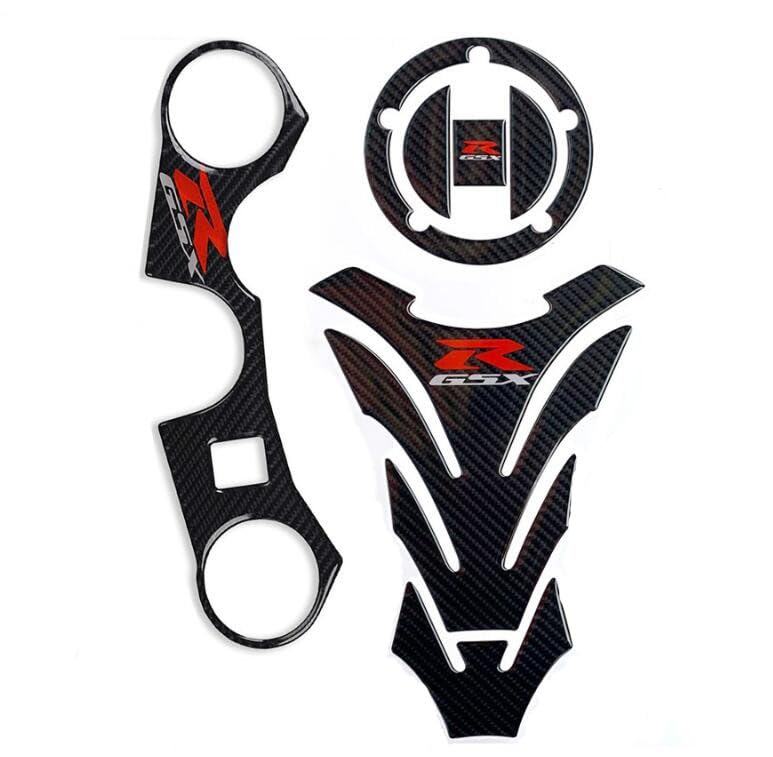 Motorcycle Decorative Sticker 3D Carbon Fiber Motorcycle Fuel Tank Sticker Suitable for GSXR 600/750/1000 K6 K7 K8 K9 L1 2006-2017 (#1)