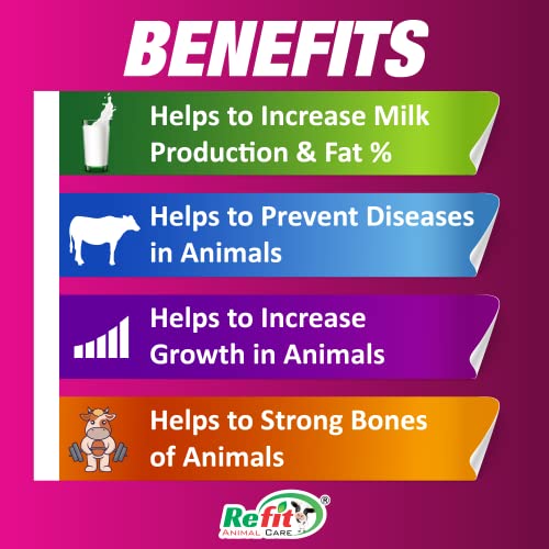 Image of REFIT ANIMAL CARE Chelated Liquid Calcium for Cow, Pig, Goat, Sheep, Horse, Buffalo and Other Dairy Animals, 1 Litre, Remilky Forte