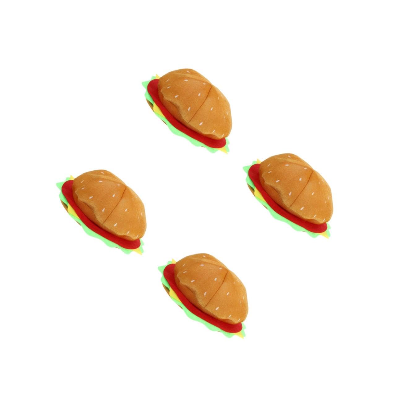 ABOOFAN 4 piezas Sombrero Divertido Hamburguesa de Ligera Cómodo para Fiestas Temáticas Halloween y Cosplay Diseño y Compacto para Uso Prolongado