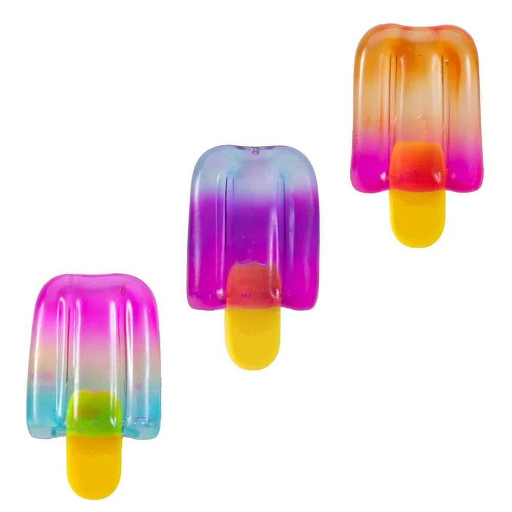 3PCS ice Cream-Shaped Stress-Relieving Toys, Super Soft Squeeze Toys for Relieving Stress, high-Pressure Relief, Gentle Compression, Suitable for Relaxation, use in Offices and at Home