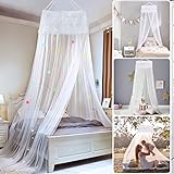 ★★Mosquitera actualizada★★ Altura de la cama de la mosquitera: 2,6 m; diámetro del anillo: 0,6 m; Mosquitera cama doble grande bajo el perímetro: unos 11m. La mosquitera está hecha de poliéster y es tan ligera que toda la mosquitera pesa solo unos pocos cientos de gramos. El anillo de suspensión con un diámetro de 60 cm es lo suficientemente grande como para abrir el suelo del refugio hasta 11 m.