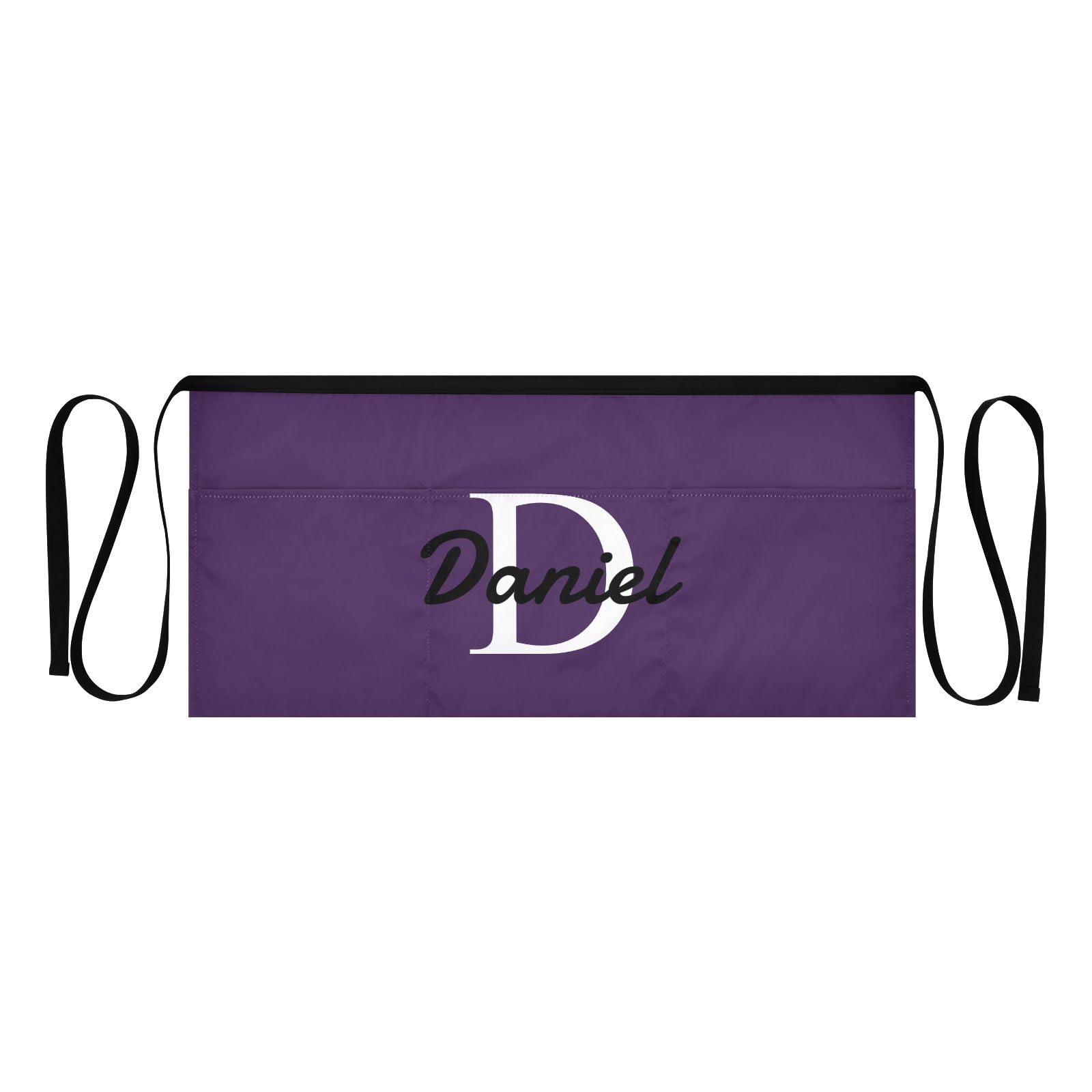 CHIFIGNO Custom Short Servers Apron with 3 Pockets Personalized Waiter Waitress Waist Apron for Kitchen Restaurant Garden