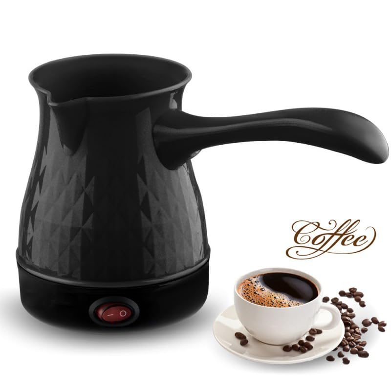 Coffee Maker Stainless Steel Electric Arabic Greek Turkish Coffee Pot 500ml Even Heating Tea Maker Kettle with Removable