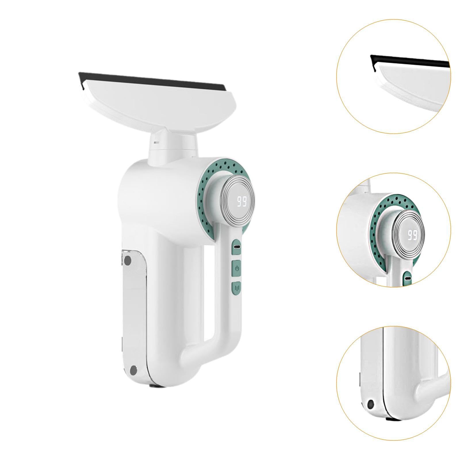 Aspirador de Cristales Electrico con Rociador de Agua Y Succion Eficiente para Limpieza de Y Mamparas con Carga USB para Uso en Interiores, Verde, Individual