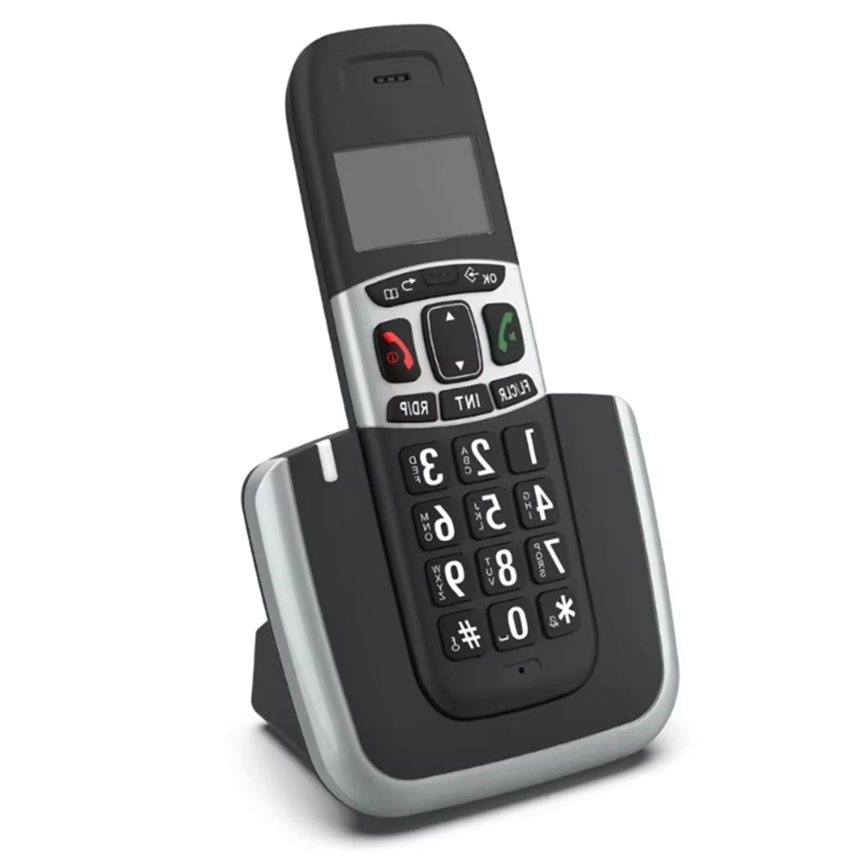 2X Telefono Fisso Vivavoce con Display del Chiamante, Memoria Wireless per Casa, Ufficio, Scuola, Ufficio Commerciale, Spina UE