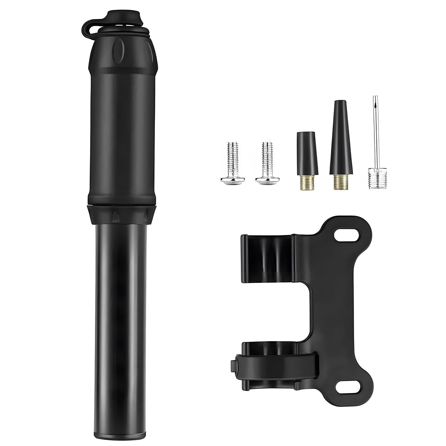 X springMini Bike Pump, 100 PSI Bike Air Pump with Presta and Schrader Valves, Small and Portable Bike Tyre Pump with Ball Needle, Bicycle Tire Pump for Bicycles, Balls and Other Inflatables Devices