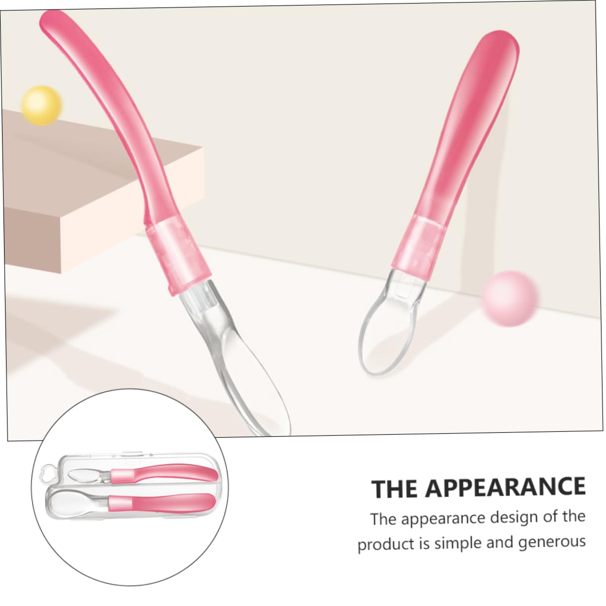 IWOWHERO Silicone Spoon Training Tableware Set Non-breakable Soft Head Comfortable Grip Material