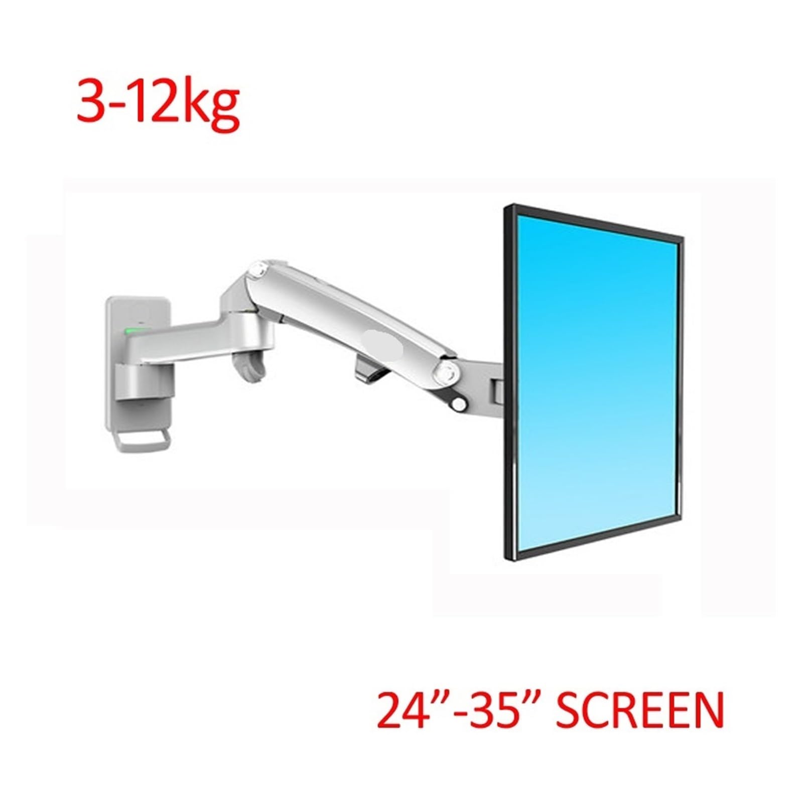 F150 3-12kg Alluminio Molla a Gas Monitor Tv Staffa Da Parete Full Motion 2 Braccio LCD 61"-35" Supporto Monitor Monitor Led Stand (Opaco con Adattatore)