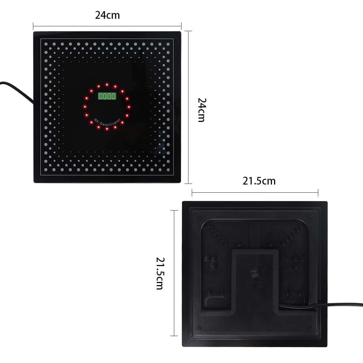 Disattivatore per Sistemi EAS 8.2Mhz, Attrezzature Anti-Volo Retail con Allarme Suono e Luminoso, Contatore LED, Dispositivo Anti-Volo Plug & Play per Sistema Tag Checkpoints