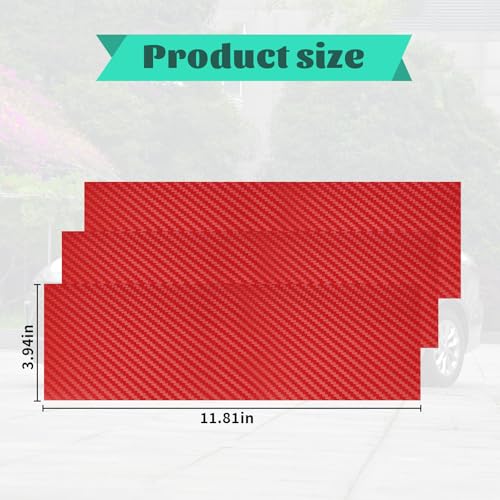 Image of Compatible with 11.8 inch x 4 inch Carbon Fiber Chevy Bowtie Emblem Wrap Kit Logo Overlay Vinyl Wrap with Spatula and Cutter 3Pcs Red