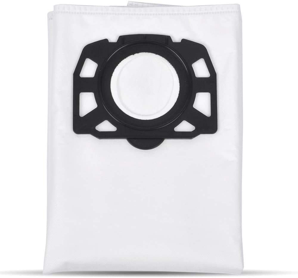 KEEPOW 12 Sacs Aspirateur + 1 Filtre Plissé Plat pour WD4, WD5 et WD6 Wet & Dry Aspirateur Multi-Usages