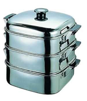 激安送料込‼️ 神子島製作所 ステンレス角型蒸し器 3段 29cm 神子島製作所 ステンレス角型蒸し器 3段 29cm