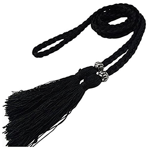 Mr.S Shop Woven Tassel Belt Knot Decorated Waist Chain Waist Rope for Woman and Girl