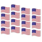 WATINC American Flag Magnetic Decorations - 15PCS Patriotic Mini Resin Decorative Magnet Decal, Independence Day 250th Anniversary Fridge Whiteboard Stickers for Kitchen Home Party Supplies