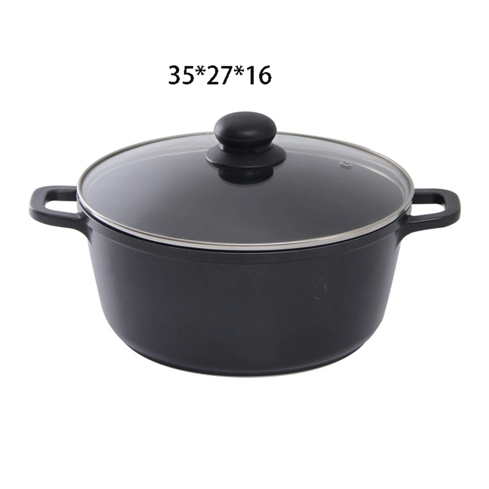 Garnek aluminiowy do zupy Garnek do użytku domowego, wielofunkcyjny, nieprzywierający, kuchenka indukcyjna, uniwersalny, dwudrzwiowy, dwuuszny garnek do zupy