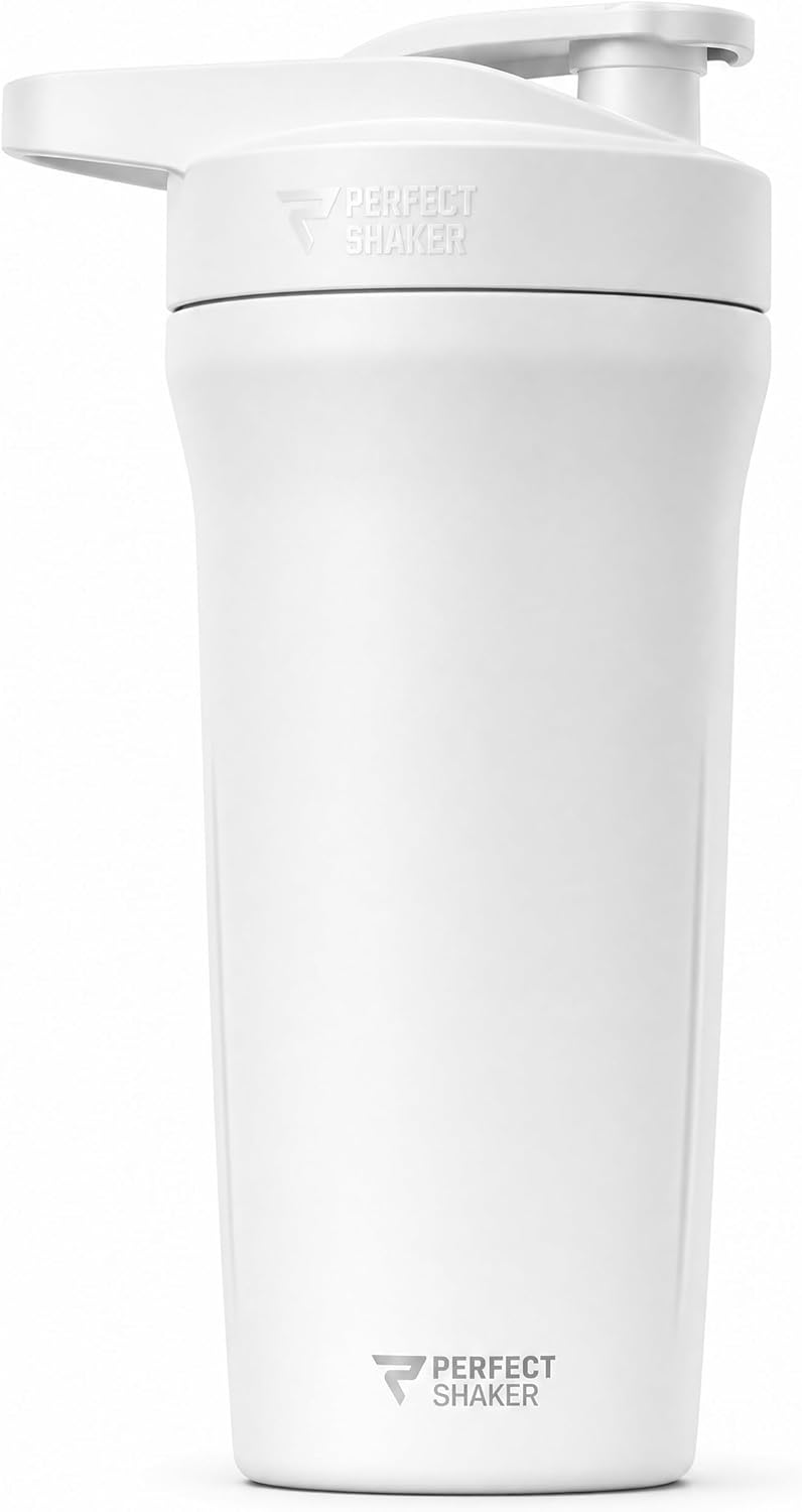 PerfectShaker ACTIV 27oz Stainless Steel Insulated Protein Shaker Bottle