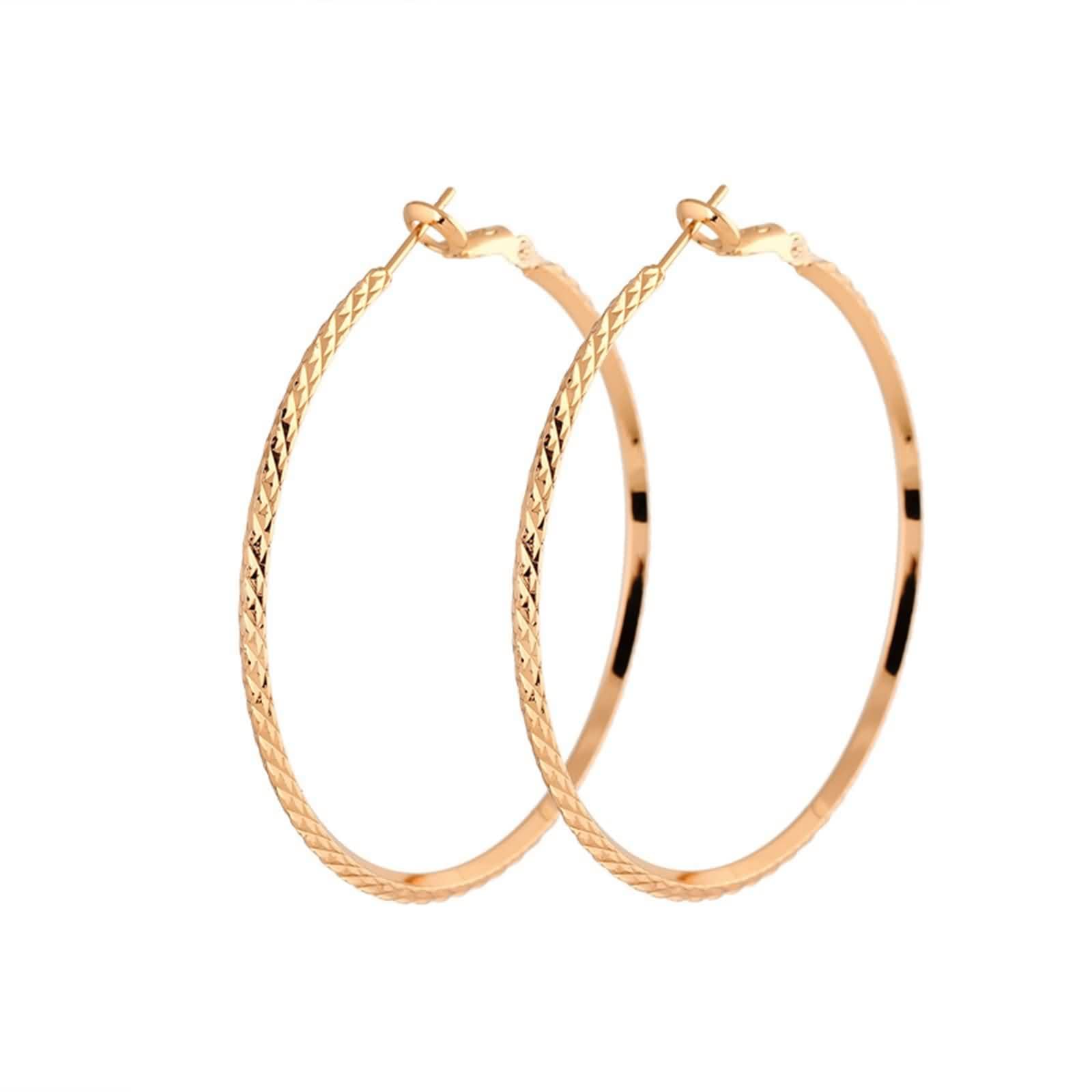 AMDXD Pendientes de oro de 18 quilates, joyas de oro auténtico, pendientes de aro clásicos, Au 750 pendientes para mujer pequeños