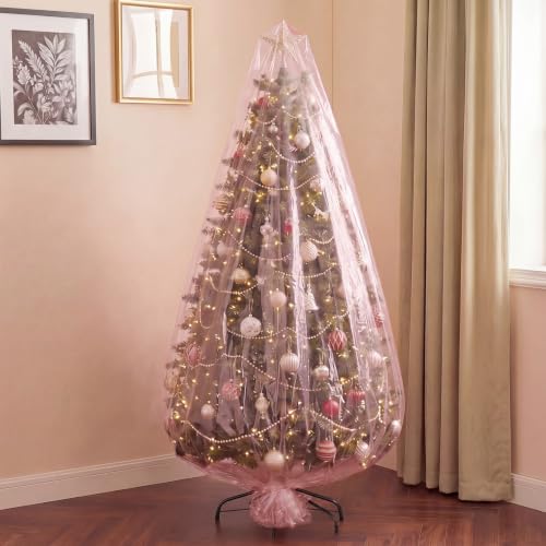 Image of 2 Pcs 98.4 x 59 Inches Rouge Pink Large Balloon Bags for Transport | Christmas Tree Disposal and Storage Bag, Balloon Drop Bag, Giant Carrying Storage Bags for Wedding Birthday Party Supplies