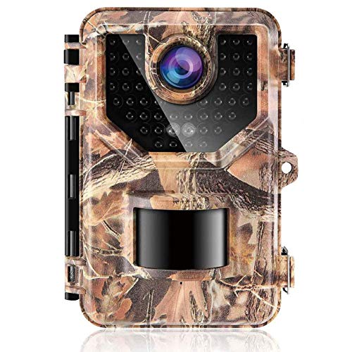 2021 Upgrade 1080P Up to 2.7K, 20MP Trail Camera Game Cameras Hunting Camera, IP66 Waterproof with 940nm No Glow Night Vision, 2.4 LCD 120°Detecting Range 0.2s Trigger Time Newest Sensor