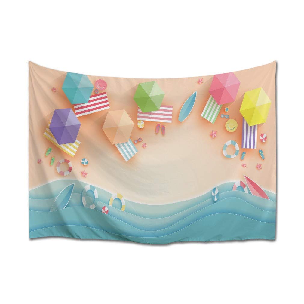 Tapisserie murale plage style papier art deco tenture textile