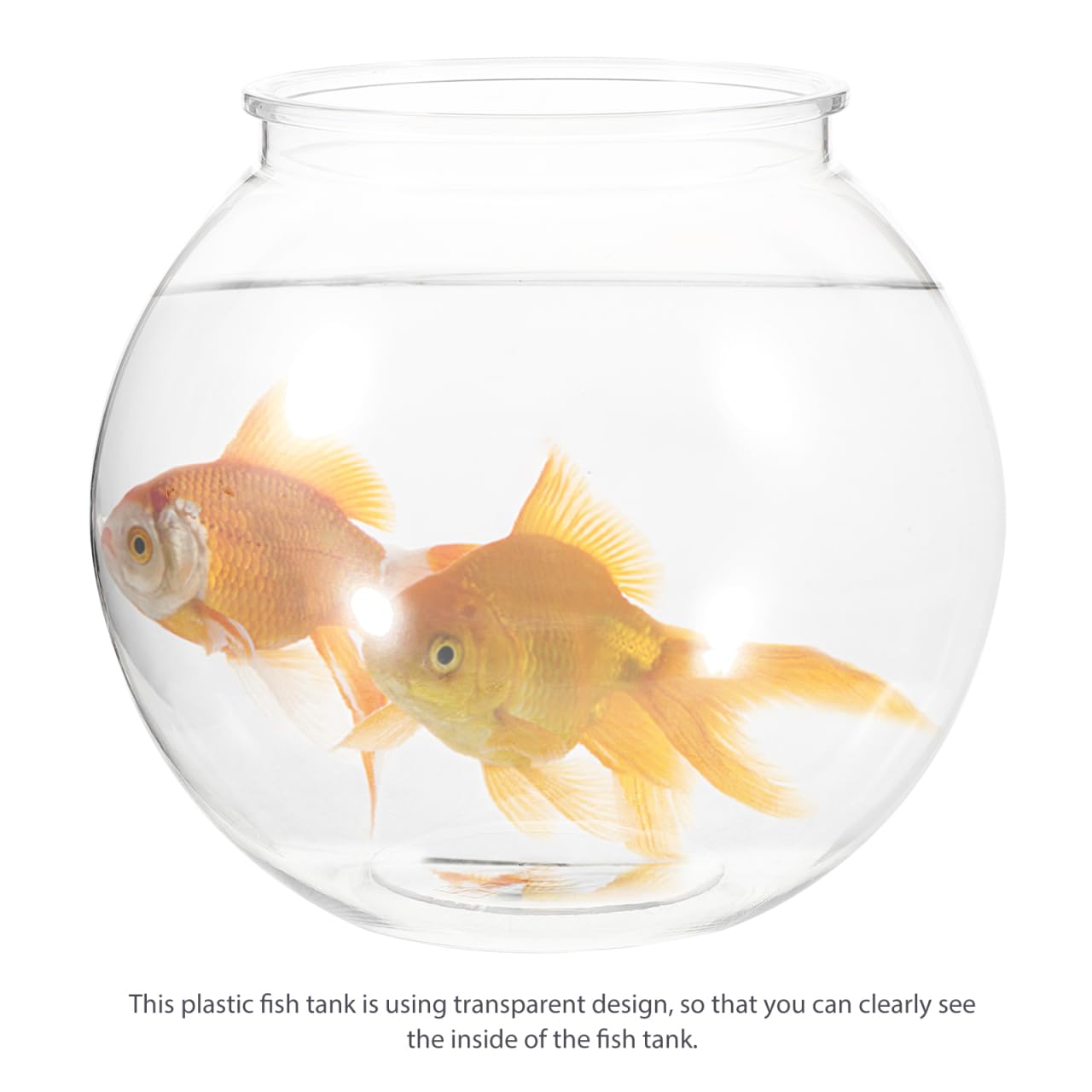 Balacoo Petit aquarium en plastique transparent pour poissons rouges